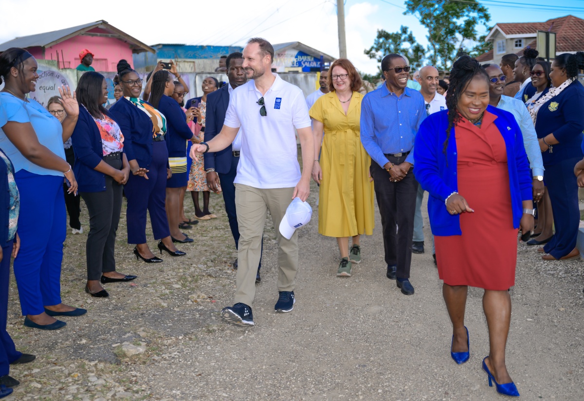 Crown Prince of Norway Says Solar Water Harvesting System in Clarendon Should Be Replicated