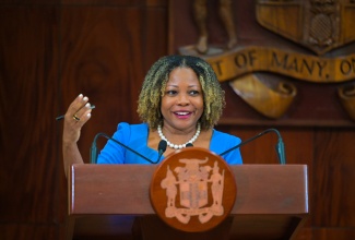 Minister of Education, Skills, Youth and Information, Senator Dr. the Hon. Dana Morris Dixon.

