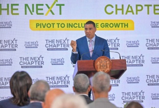 Prime Minister, Dr. the Most Hon. Andrew Holness, announces the Government’s new policy direction for growth during a briefing at the Office of the Prime Minister on Tuesday (November 19).

