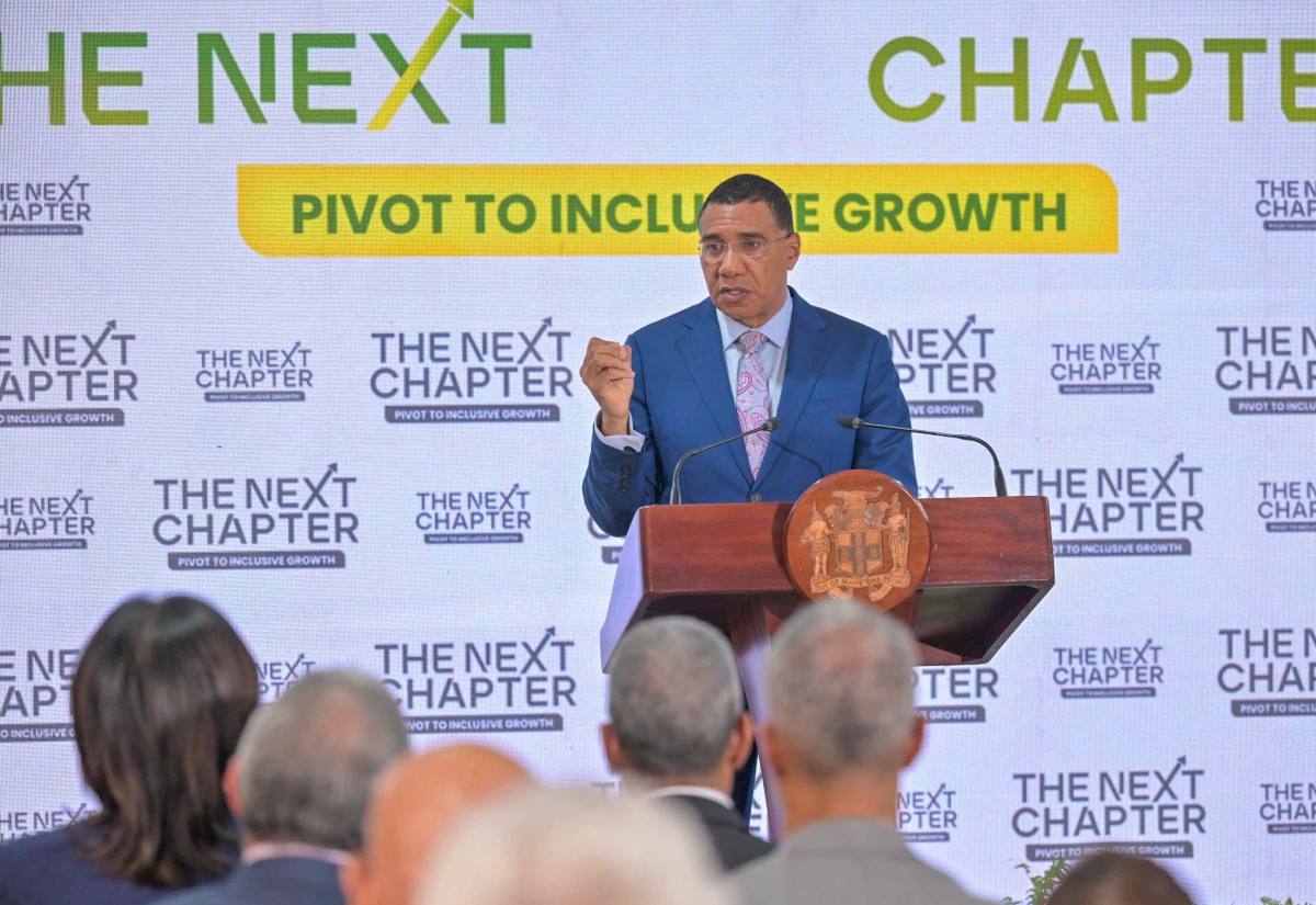 Prime Minister, Dr. the Most Hon. Andrew Holness, announces the Government’s new policy direction for growth, dubbed ASPIRE Jamaica, during a press briefing at the Office of the Prime Minister on Tuesday (November 19).

