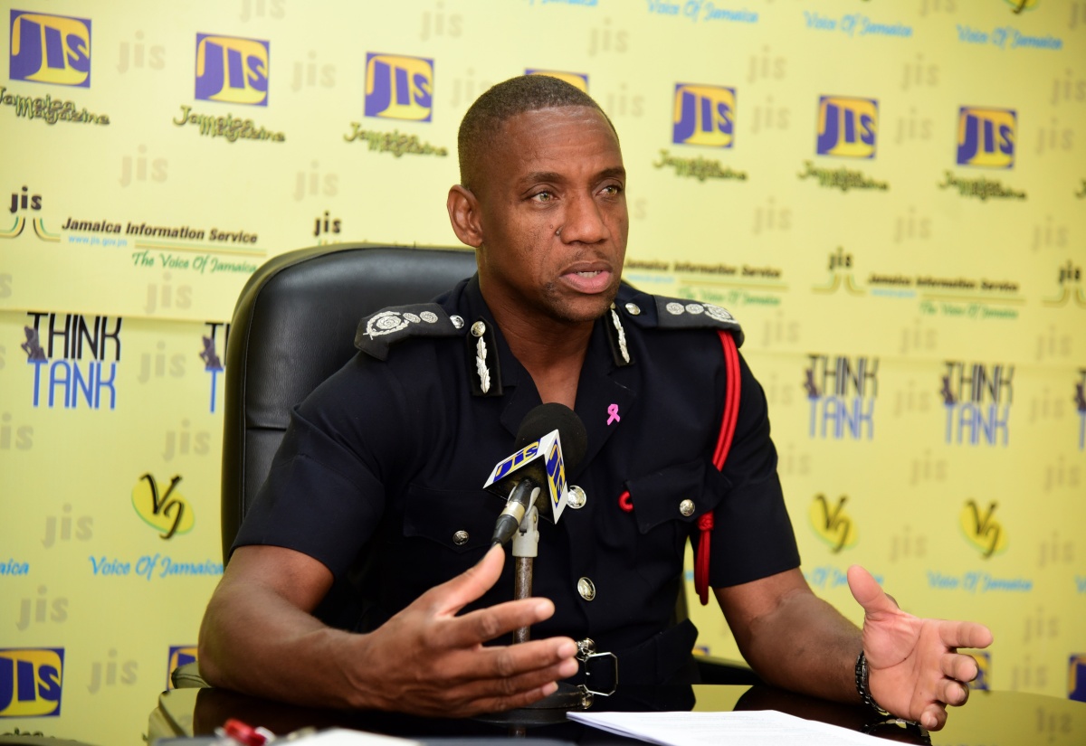 Deputy Commissioner, Jamaica Fire Brigade (JFB), Sean Martin, addresses a recent Jamaica Information Service (JIS) Think Tank held at the agency