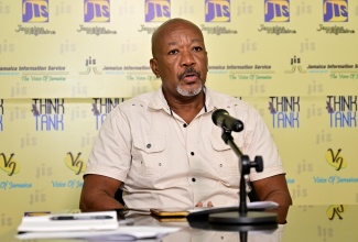 Senior Lecturer at the College of Agriculture, Science and Education (CASE), Spencer Jarrett, speaks at a JIS Think Tank on December 11. 