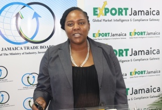 Training and Implementation Support Specialist at the Jamaica Customs Agency (JCA), Nickeisha Drummond, delivers a presentation on the importance of submitting accurate applications for motor vehicle import permits during the Trade Board Limited’s (TBL) recent Best Practices for Motor Vehicle Importation webinar.

