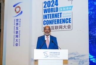 Trade Administrator/Chief Executive Officer (CEO), Trade Board Limited, Dr. (Maj. Ret’d) Hugh Blake, speaks at the recent World Internet Conference in Wuzhen, China.

