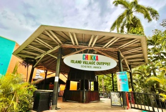 The entrance of the Island Village shopping and entertainment complex in Ocho Rios, St. Ann.