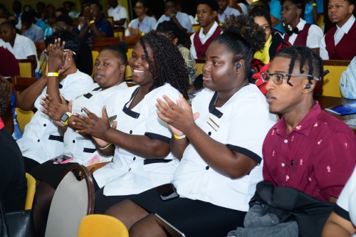 Attendees participating in the recent HEART/NSTA Trust Disabilities Awareness Conference. The event was held at the Jamaica Conference Centre in downtown Kingston.