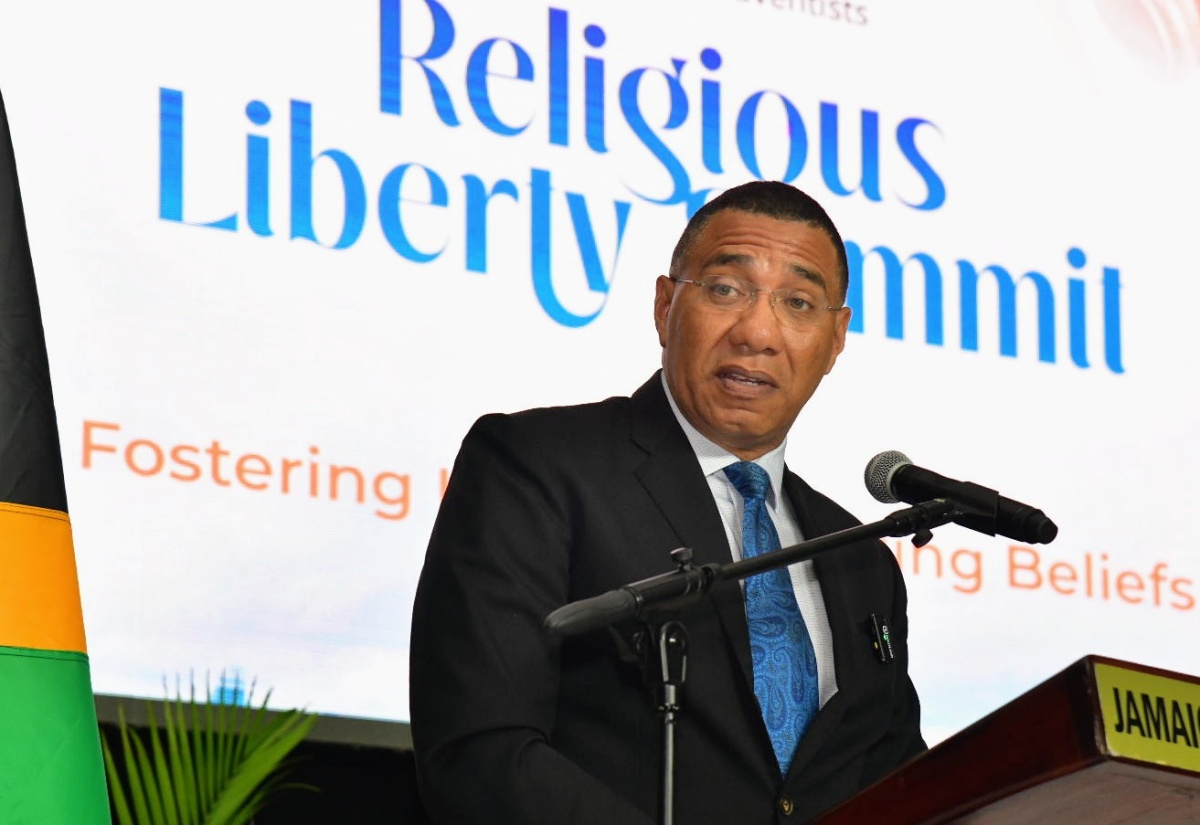 Prime Minister, Dr. the Most Hon. Andrew Holness, addresses the Jamaica Union Conference of Seventh-day Adventists (SDA) Religious Liberty Summit, held on Thursday (January 30) at the Jamaica Conference Centre in downtown Kingston.

