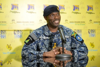 Brigade Commander at Jamaica Defence Force Maritime Air and Cyber Command (MACC) and Officer Scheduling Exercise (OSE), Brigadier Elon Clarke, speaks at a JIS Think Tank on January 9. He provided details of the third staging of their Exercise Event Horizon 2025, a high-level validation programme designed to simulate real-world threats or disasters in a controlled environment and to respond appropriately.

