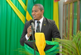 Minister of Agriculture, Fisheries and Mining, Hon. Floyd Green, addresses the launch of the Sugar Industry Authority Training Institute (SIATI), on January 6, at the Sugar Industry Authority (SIA) Conference Centre in Mandeville, Manchester.

