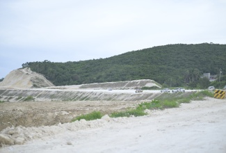 A section of the Montego Bay Perimeter Road under construction in St. James.

