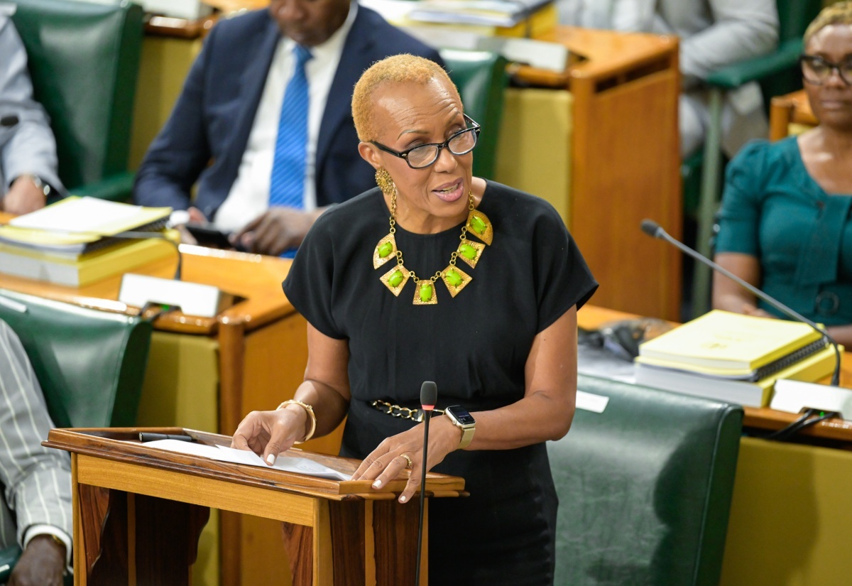 Minister of Finance and the Public Service, Hon. Fayval Williams, tables the 2025/26 Estimates of Expenditure in the House of Representatives on February 13.

