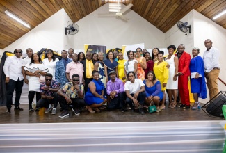 Members of staff of Jamaica Bauxite Mining (JBM) Limited at the JBM’s 50th Anniversary Thanksgiving Service at the Saxthorpe Methodist Church, 143 Constant Spring Road, Kingston 8, on February 9.  

