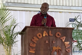 Deputy Parish Manager, Rural Agricultural Development Authority (RADA), Manchester, Carl Myers, speaks at the 2025 Yam Symposium, held at the Kendal Camp and Conference Centre in Shooters Hill, Manchester, on March 11.

