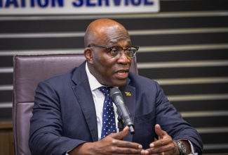 Chief Justice, Hon. Bryan Sykes, addresses a recent Jamaica Information Service (JIS)