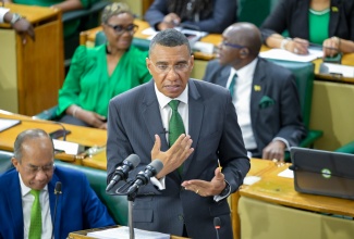 Prime Minister, Dr. the Most Honourable Andrew Holness, addresses the House of Representatives during his 2025/26 Budget Debate presentation on March 20