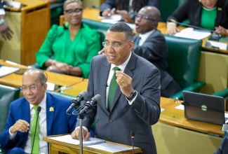 Prime Minister, Dr. the Most Hon. Andrew Holness, making his contribution to the 2025/26 Budget Debate in the House of Representatives on March 20.