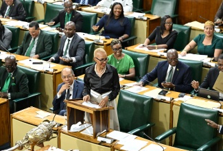 Minister of Finance and the Public Service, Hon. Fayval Williams, speaking in the House of Representative on Tuesday (March 11) as she opens the Budget Debate for financial year 2025/2026.

