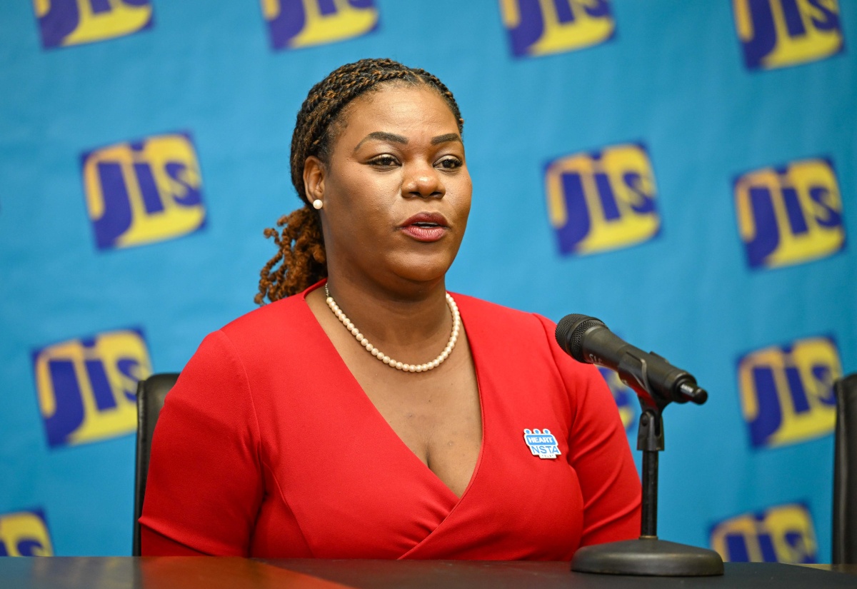 Director of Community Engagement at HEART/NSTA Trust, Ronique Rhoden, addresses a recent Jamaica Information Service (JIS) Think Tank.

