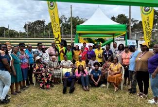 Awardees of the ninth annual Brown's Town Elderly Celebration and Social Fair at the Addison Park Sports Complex in Brown’s Town, St. Ann, on Thursday (February 27).