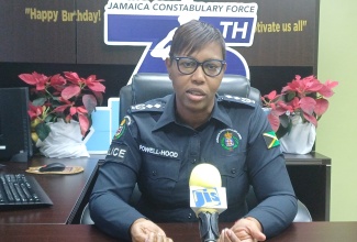 Deputy Commissioner of Police (DCP), Karina Powell-Hood,  speaks with JIS News, during a recent interview at the Office of the Police Commissioner, on Old Hope Road, in St. Andrew.

