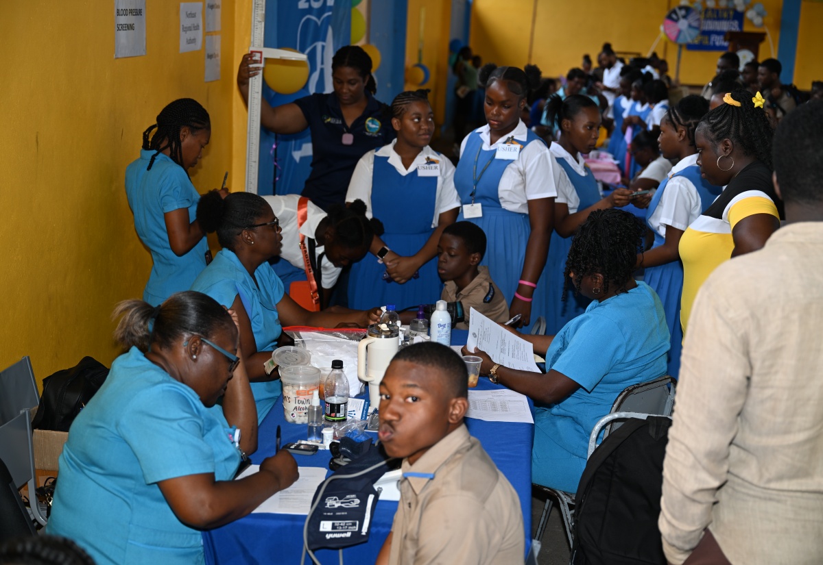 Students, Teachers and Community Members Take Part in Health Fair at Brown’s Town High