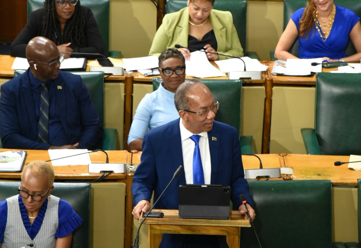 Minister of National Security, Hon. Dr. Horace Chang, opens the 2025/26 Sectoral Debate in the House of Representatives on Tuesday (April 29).