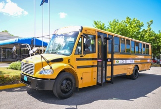One of the buses to be used in a dedicated rural school bus system to be introduced to the public transportation sector.

