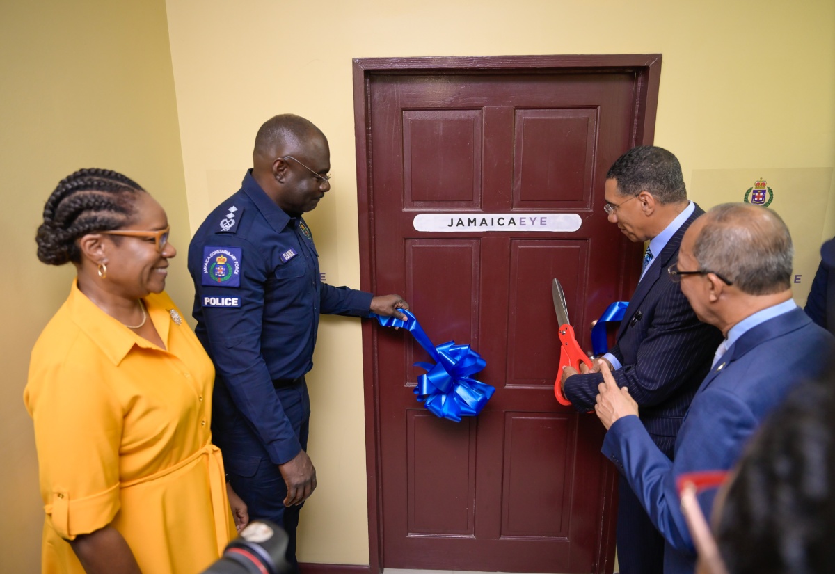 PM Opens JamaicaEye Monitoring Centre At Olympic Gardens Police Station