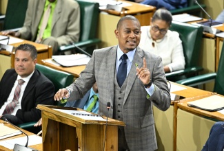 Minister of Agriculture, Fisheries and Mining, Hon. Floyd Green, makes his contribution to the 2025/26 Sectoral Debate in the House of Representatives on Tuesday (May 27).

