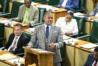 Minister of Agriculture, Fisheries and Mining, Hon. Floyd Green, makes his contribution to the 2025/26 Sectoral Debate in the House of Representatives on May 27.