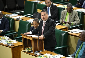 Minister without Portfolio in the Ministry of Economic Growth and Job Creation, Hon. Matthew Samuda, delivers his 2025/26 Sectoral Debate presentation in the House of Representatives on Tuesday (May 27).


