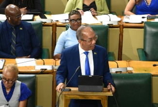 Minister of National Security, Hon. Dr. Horace Chang, opens the 2025/26 Sectoral Debate in the House of Representatives, on Tuesday (April 29).

