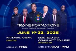 The Jamaica Constabulary Force (JCF) stages its second biennial ‘Transformations – People, Quality and Technology Expo 2.0’ from Thursday June 19 to Sunday June 22, at the National Arena in Kingston, and at the Montego Bay Community College in St. James.

