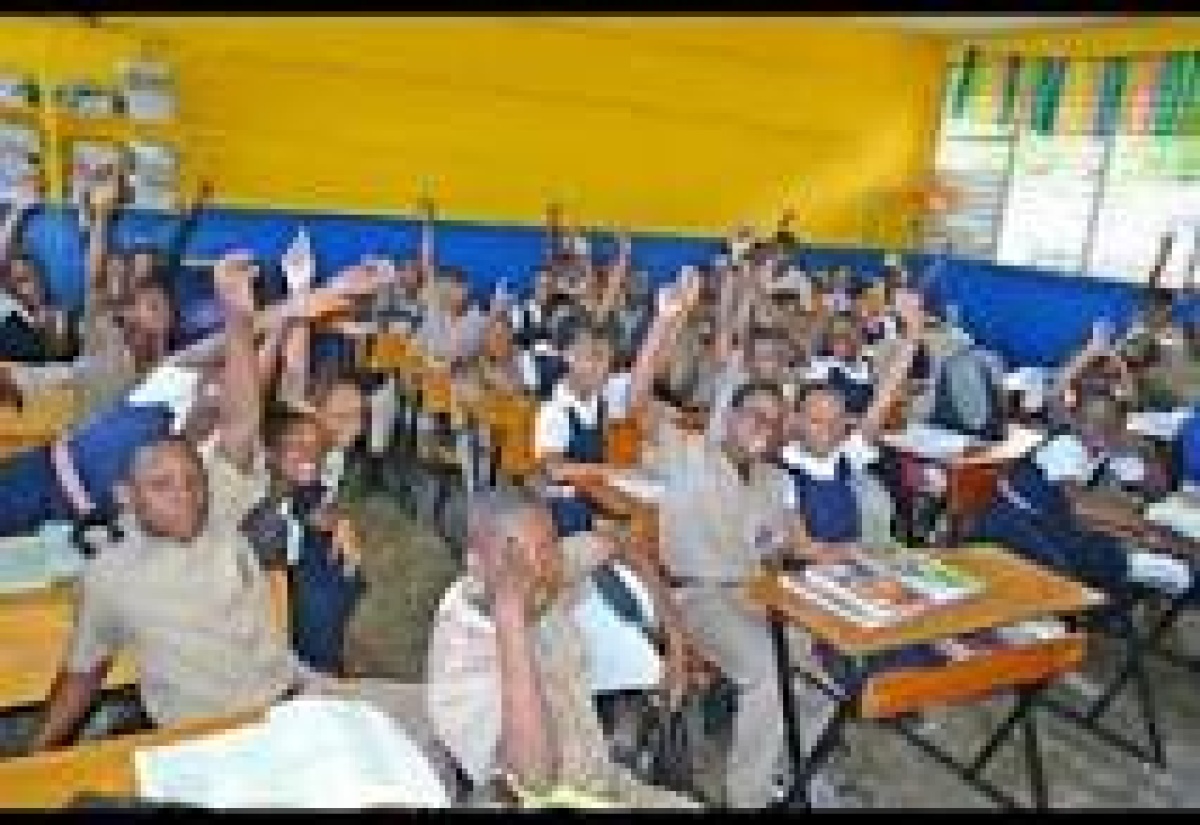 Students of Ocho Rios Primary School in St Ann celebrate their Primary Exit Profile (PEP) achievements.
