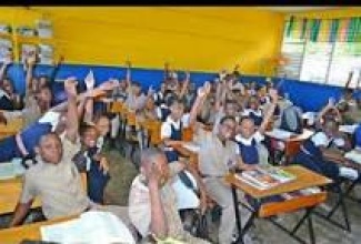 Students of Ocho Rios Primary School in St Ann celebrate their Primary Exit Profile (PEP) achievements.