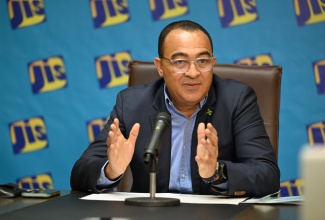 Minister of Health and Wellness, Dr. the Hon. Christopher Tufton, addresses a JIS Think Tank on July 2, highlighting developments in public health.  

