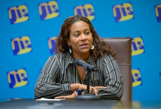 Consultant Psychiatrist, Senator Dr. Saphire Longmore, speaks at a recent JIS Think Tank, held at the Agency’s Television Department in Kingston.

