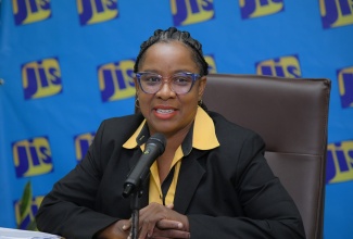 Director, Local Economic Development at the Social Development Commission (SDC), Avril Ranger, addresses a recent Jamaica Information Service (JIS) Think Tank, in Kingston.