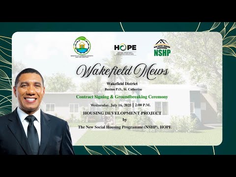 Contract Signing & Groundbreaking Ceremony for the Wakefield Mews Palms Housing Development