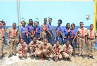Former grade-six students at the St. Catherine-based Guanaboa Vale Primary School, who graduated from the institution, recently.

