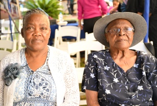 Retired family nurse practitioner Aylete Brown-Hull (left), and retired healthcare worker, Blanche Williams-Lowers, both of whom served Alexandria Community Hospital in St. Ann with distinction.