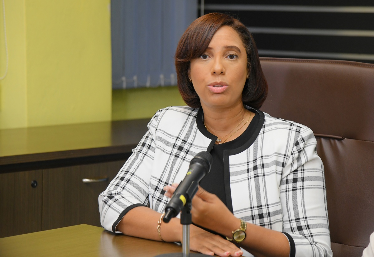 Director, Field Services Division, Statistical Institute of Jamaica  (STATIN), Philone Mantock, speaks during a Jamaica Information Service (JIS) ‘Think Tank’ on July 31.