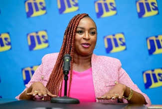 Chief Executive Officer of the Police Civilian Oversight Authority (PCOA), Otarah Byfield Nugent, provides details about the organisation's Inspection Scorecard during a recent JIS Think Tank.

