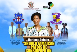 Promotional flyer for the National Museum Jamaica (NMJ) Heritage Debate on October 3.

