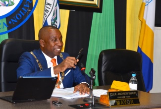 Mayor of Kingston, Councillor Andrew Swaby, addresses the Kingston and St. Andrew Municipal Corporation’s (KSAMC) General Sitting of Council at the Corporation’s downtown Kingston offices on Tuesday (Sept. 9).

