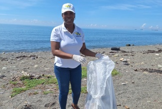Operations Director at the National Solid Waste Management Authority (NSWMA), Aretha McFarlane, was among several volunteers who lent their support to waste removal efforts along the Palisadoes strip during International Coastal Cleanup Day activities on Saturday, September 20.

