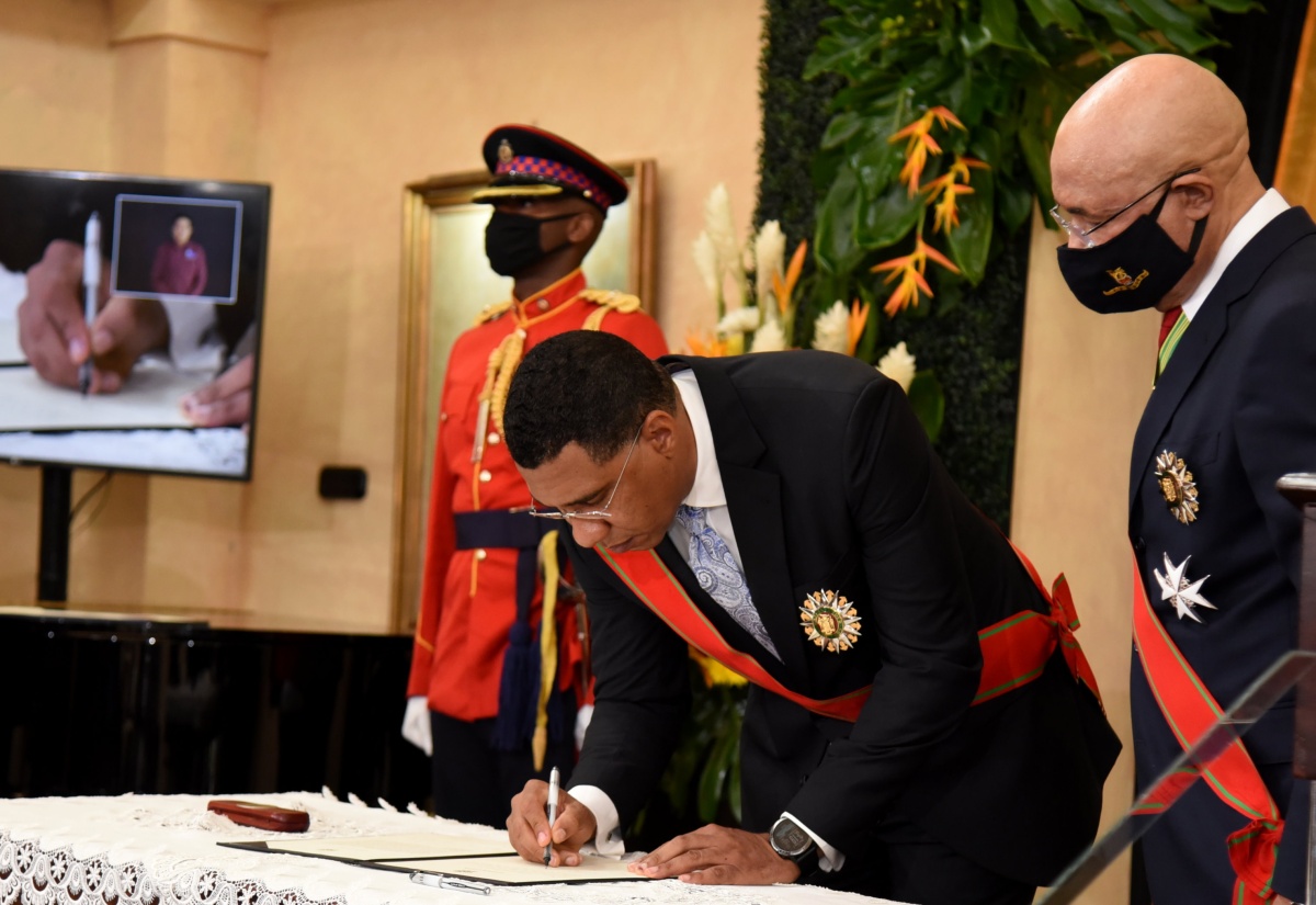The Swearing-in of Jamaica’s Prime Minister
