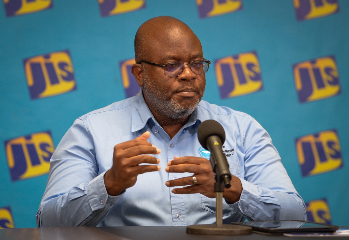 Deputy Managing Director of the Water Resources Authority (WRA), Geoffrey Marshall, speaks during a recent Jamaica Information Service (JIS) ‘Think Tank’.