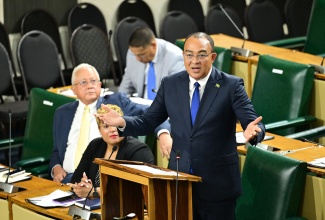 Minister of Health and Wellness, Dr. the Hon. Christopher Tufton, provides an update on the current status of dengue in Jamaica, during a statement to the House of Representatives on Tuesday, October 14.

