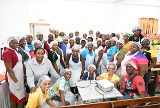 Farmers, representatives from the Scientific Research Council (SRC), Rural Agricultural Development Authority (RADA) and other stakeholders participate in a jerk seasoning processing workshop at the Claremont Seventh-day Adventist Church in St. Ann on October 16.